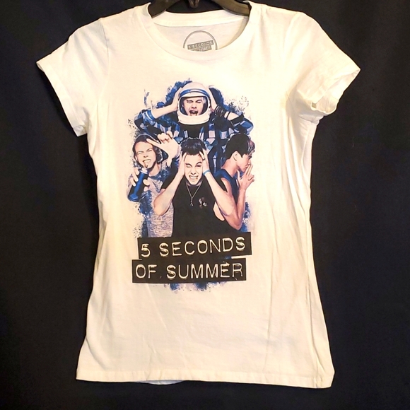 Girls 5 Seconds of Sunmer tshirt size S white - Picture 1 of 3